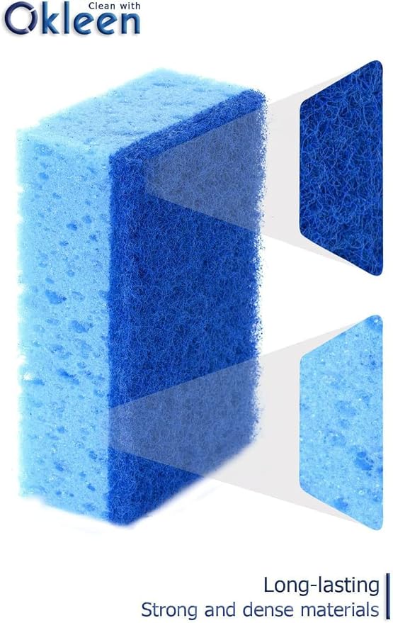 Blue Multi Use Scrub Sponges. Made in Europe. 9 Pack