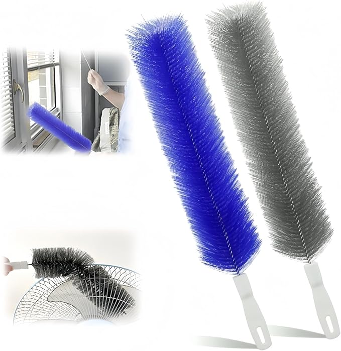 Bendable Microfiber Head, 2026 Upgraded Fan Cleaner Brush Reusable Dust Remover Washable ldeal for Electric Fans Air Conditioning, Home Car Vents, Curtain (Mixed 2 Pcs)