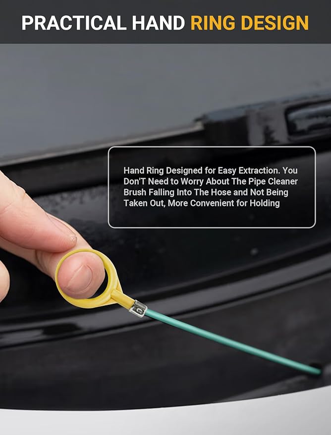 Upgraded Auto Sunroof Drain Cleaning Tool, 120 Inch Long Flexible Drain Brush Pipe Cleaners for Car, Slim Drain Dredging Tool Tube Cleaning Brush Perfect for Car Sunroof, Windshield Wiper Drain Hole | Flexible 120-Inch Brush Reaches Curved Drain Tubes ...