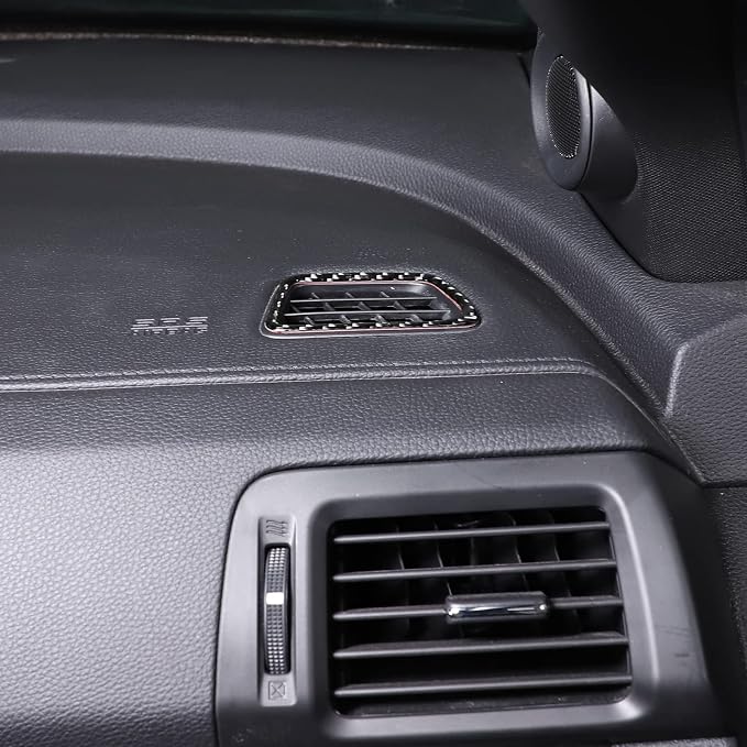 Center Console Side Air Vent Cover for Honda Pilot 2016-2022/ Ridgeline 2017-2023/ Passport 2019-2023, Dashboard Panel Side Air Vent Outlet Trim Cover, Carbon Fiber (Instrument Panel Air Vent Frame)