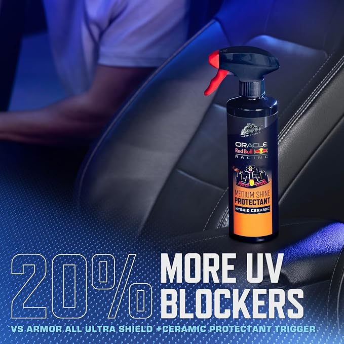 Armor All Podium Series Hybrid Ceramic Medium Shine Protectant Spray, 16 fl oz, Car Interior Protectant Developed in Collaboration with Oracle Red Bull Racing