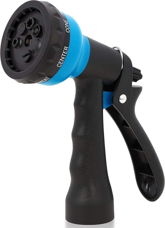 NEXCOVER Hose Nozzle, Garden Hose Nozzle - 7 Adjustable Watering Patterns, Heavy Duty Hose Nozzle Sprayer, Garden Sprayer Hose Attachment for Car Washing,Watering Plants,Pets Showering,Lawns Cleaning