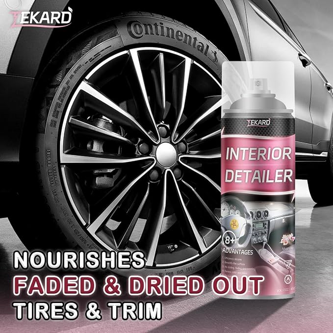 Interior Detailer Spray, Aerosol Car Interior Cleaner, 2 x 15 oz | Ready-to-use aerosol for quick, even application on dashboards, vinyl, plastic, rubber and finished leather, magnolia scent