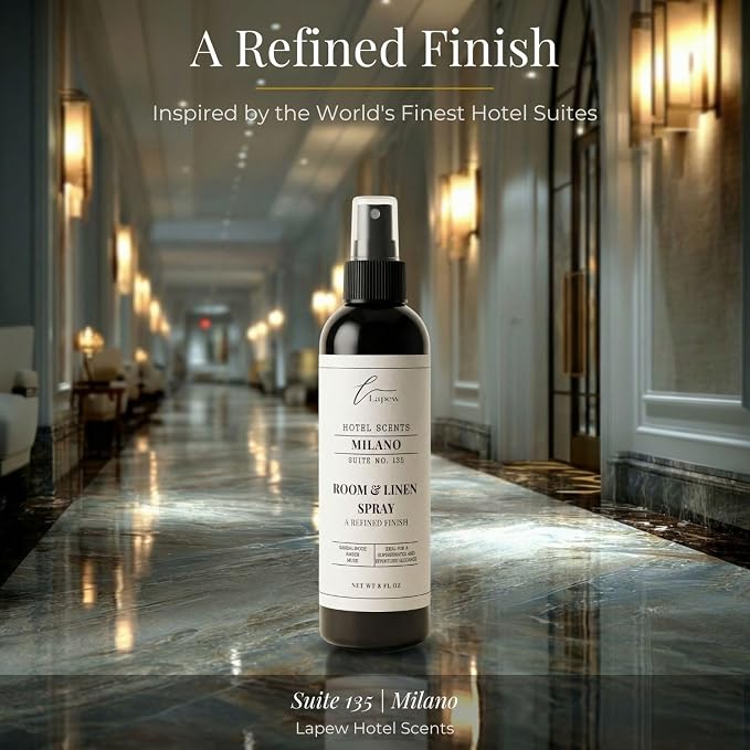 Lapew Hotel Scents Luxury Room Spray | Milano Suite 135 | Inspired by the 1 Hotel Miami Beach | Linen Spray Air Freshener & Fabric Spray | 8 fl oz