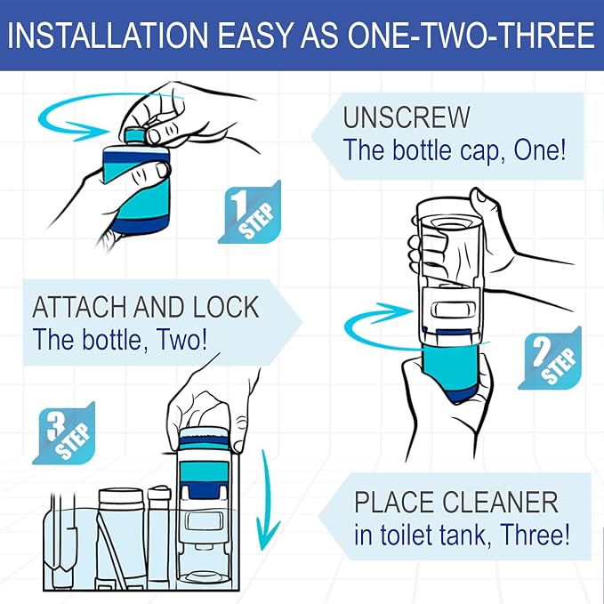 eHouse Refill bottle for Automatic Toilet Bowl Cleaner with antibacterial and cleaning properties, rich foam, and a pleasant Lemon fragrance (bottle only, no device included).