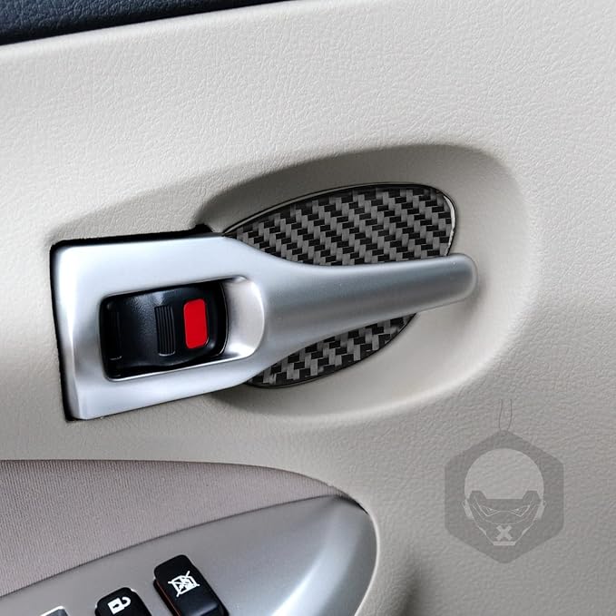 Door Bowl Handle Trim for Toyota Corolla 2009-2013 Accessories Black | Soft Carbon Fiber | Upgrades for Car | Only for Left-Hand Drive | Anti-Scratch | Sporty Style