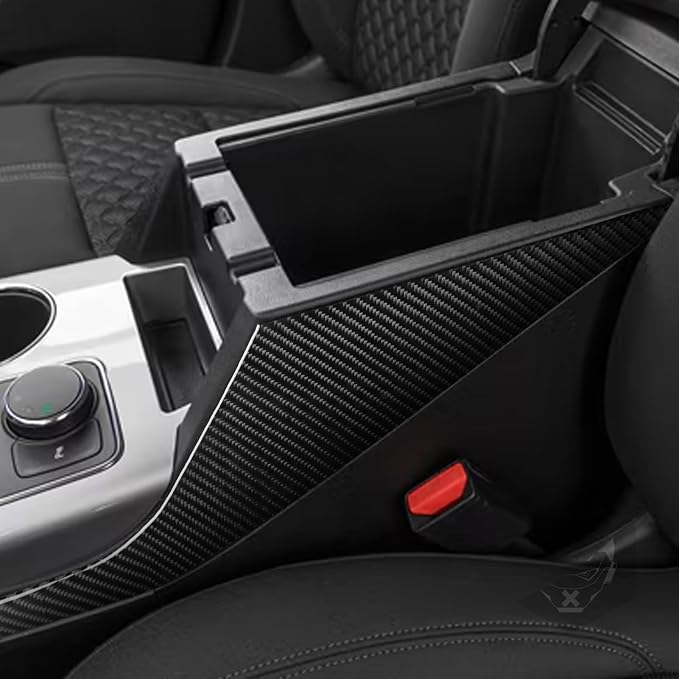Central Armrest Panel Stickers Fit for Chevrolet Blazer 2019-2025 | for L/LT/RS/Premier | Real Carbon Fiber | Central Armrest Panel Cover | Anti-scratch | Self-adhesive
