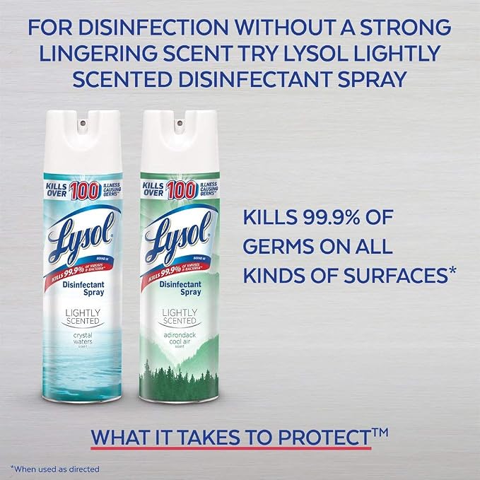 Lysol Disinfectant Spray, Crisp Linen, 19 Ounce (Pack of 12)