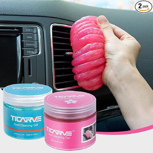 TICARVE 2Pack Cleaning Gel Car Putty Slime for Detailing Putty Detail Tools Car Interior Cleaner Automotive Cleaning Kits Keyboard Cleaner Blue Rose (320g/11.2oz) | Car Interior Cleaner Automotive Cleaning Kits Detail Tools Keyboard Office Laptop Dust ...