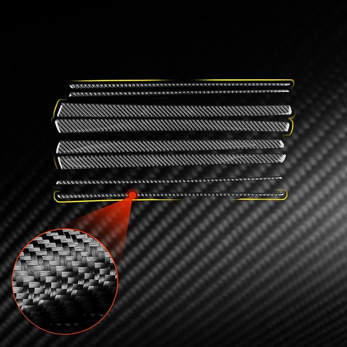 Real Carbon Fiber Trim for Chrysler 300 Accessories | for 2015-2023 300C 300S Limited/Touring Door Panel Trim Strip Sticker Interior Thick Overlay Decal