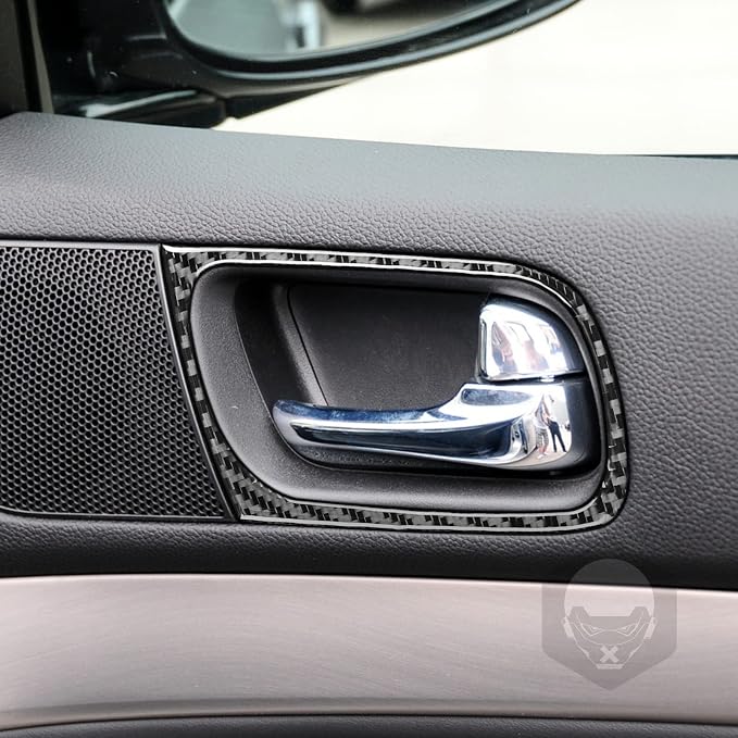 Real Carbon Fiber Trim for Infiniti Accessories | for G35 G37 G25 Q60 Q40 2007-2015 X S Sedan Door Inner Handle Armrest Frame Cover Interior Thick Overlay Decal