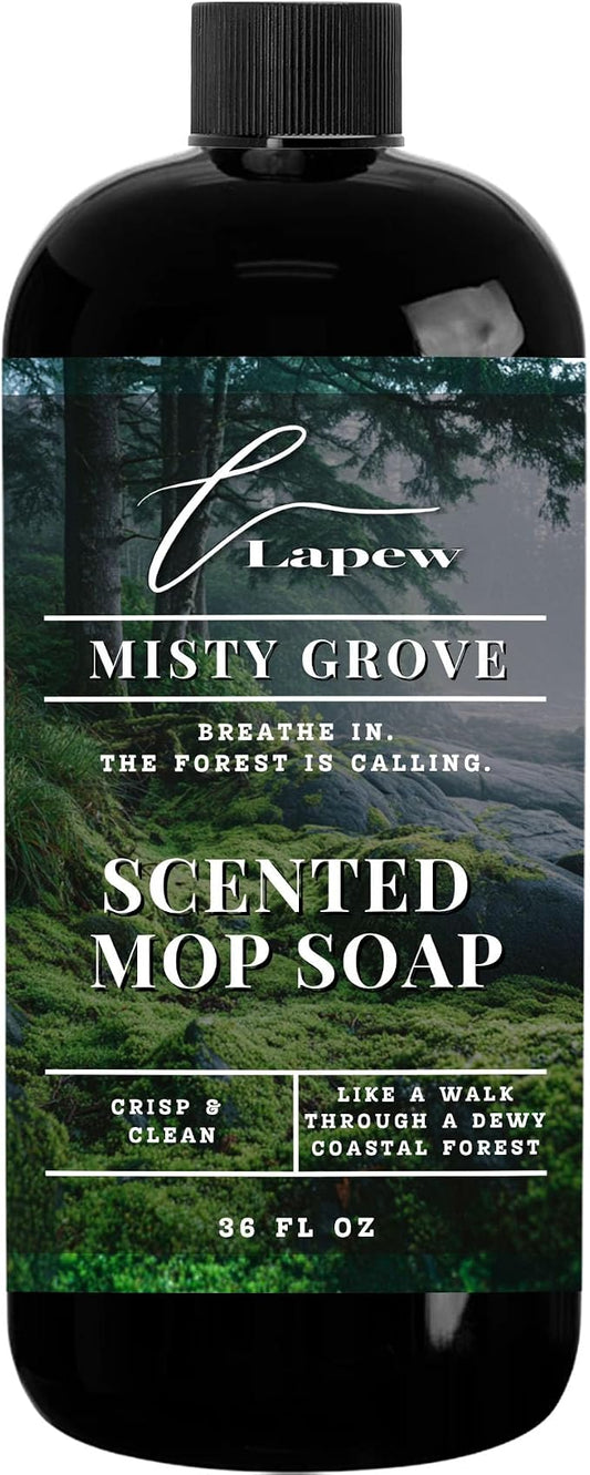 Lapew Misty Grove Scented Mop Soap - Luxury Floor Cleaner Concentrate for Mopping Tile, Laminate, Vinyl & Hardwood | Streak-Free, Low-Foam | 36 oz