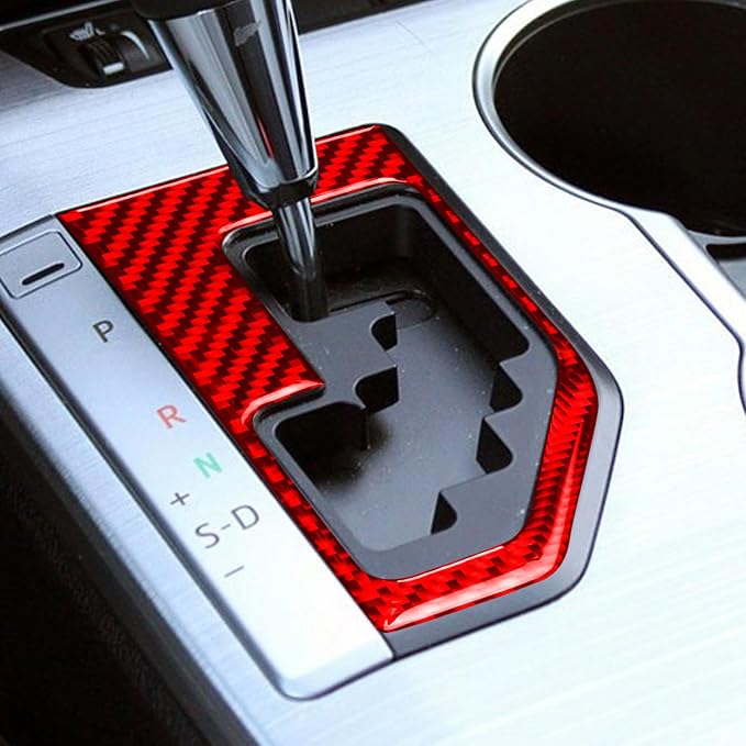Real Carbon Fiber Trim for Toyota Camry Accessories | for 2012 2013 2014 Gear Shift Panel Interior Thick Overlay Decal