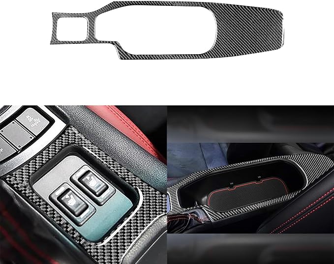 Real Carbon Fiber Trim for Subaru Accessories | for BRZ/Scion FR-S/Toyota 86 2016 2017 2018 2019 2020 Central Control Armrest Panel Interior Thick Overlay Decal