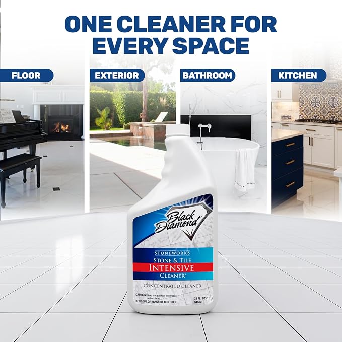 Black Diamond Stoneworks Stone & Tile Intensive Cleaner – Professional Deep Cleaner for Marble, Limestone, Travertine, Granite, Slate, Ceramic & Porcelain Tile – Acid-Free Concentrate (4-Gallons)