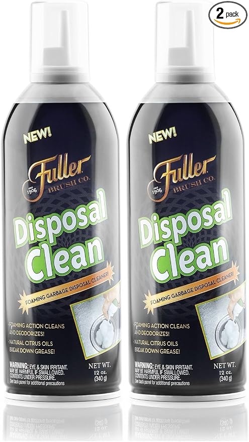 Fuller Brush Garbage Disposal Cleaner– 12 oz Bottle – Foaming Citrus Degreaser for Kitchen Sink Odor Removal and Drain Cleaning – Citrus Scent (Pack of 2)