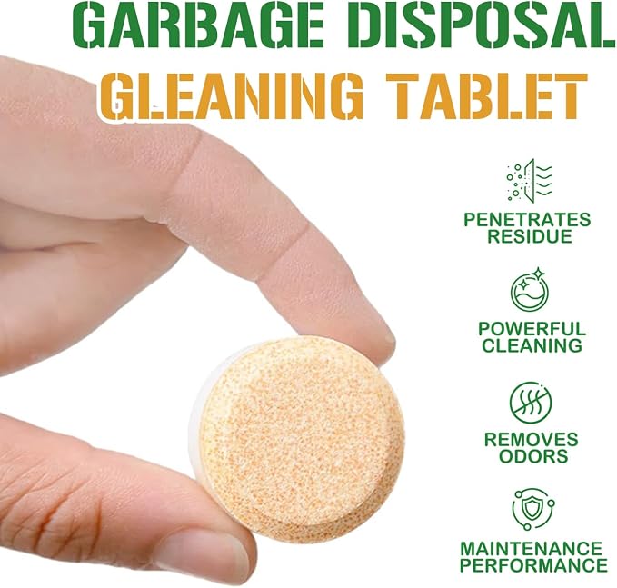Garbage Disposal Cleaner Deodorizer Tablets 24 Pack Sink Freshener Kitchen | Deep foaming clean, Fresh scent, All disposal compatible,Effortless maintenance