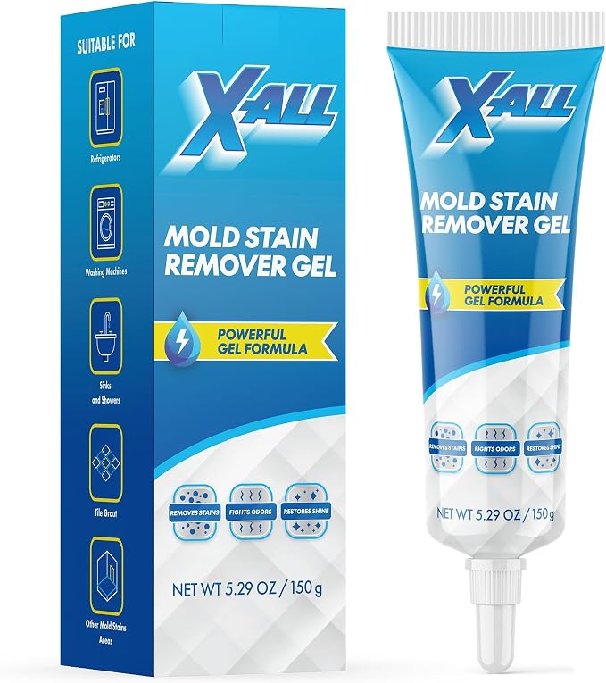 X-ALL Mold Stain Remover – Heavy Duty Cleaner for Bathroom Grout, Tile, Shower & Washing Machine Seal, 150g