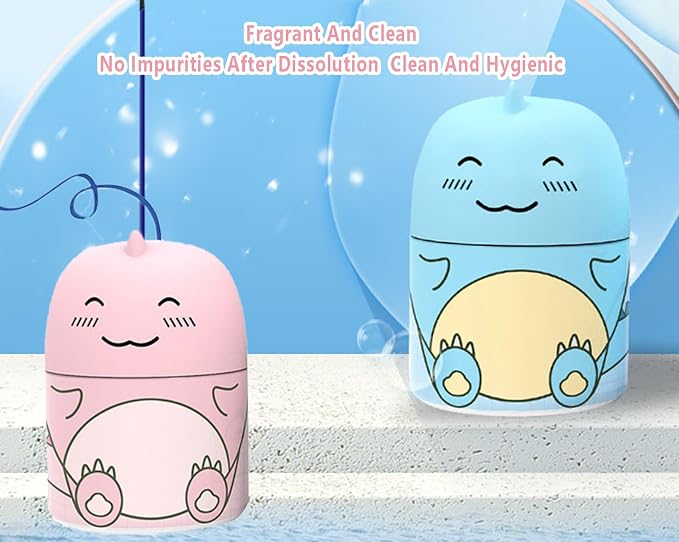 Toilet Bowl Cleaner Bottle Toilet Cleaning Tank Cleaner Pink Cute Dinosaur The Works Tank Bowl Cleaner Easy to Use Leaving Looking Fresh Decorative Household Bathroom Cleaning Supplies-Peach Scent