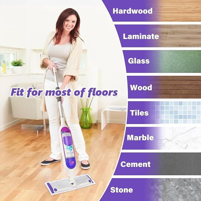 Mop Pads Refills for Swiffer PowerMop: 30 Pcs Disposable Pad | Wet Dry Use, 10-Layer Design, for 13" - 15" spray mops, Tile Hardwood Multi-Surface Floor Cleaning