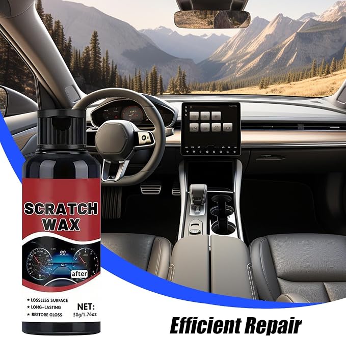 Car Interior Trim Restorer – 50g Scratch Repair Wax Polishes, Plasticc Dashboard Conditioner, Surfaces Renewal Cream | Automotive Detailer for Console Panel, Instrument Cluster, Upholstery Screen