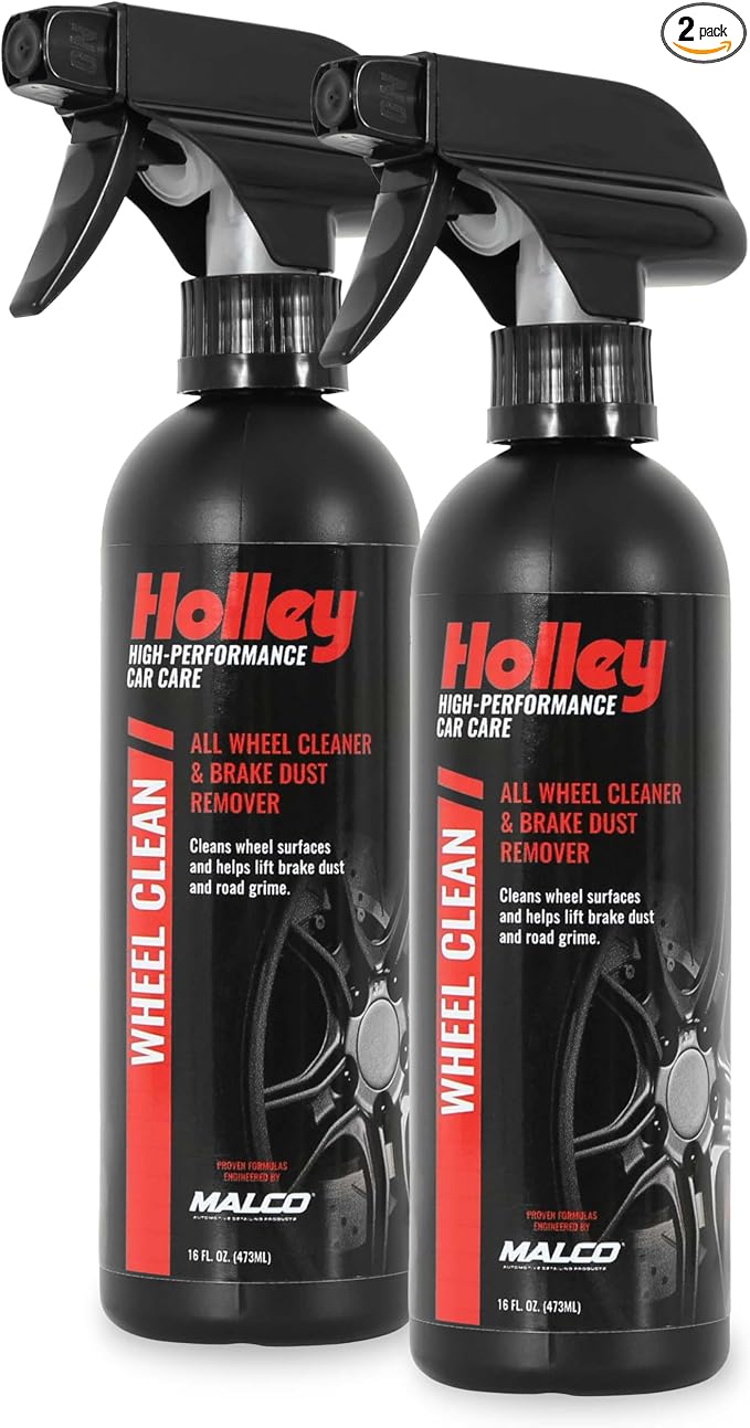 Holley Wheel Clean - All Wheel Cleaner & Brake Dust Remover - High-Performance Car Care, Spray on and Dissolve Grime - Acid-Free Formula for Tires - 16 oz. (2 Pack)