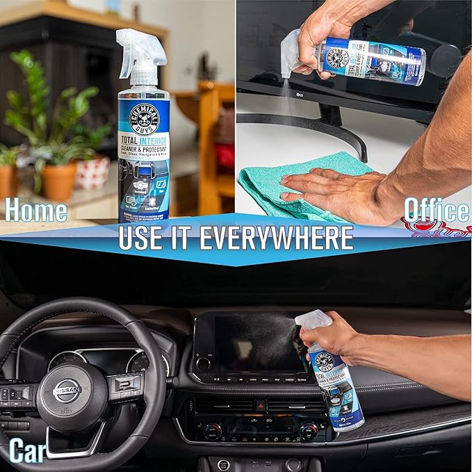 Chemical Guys, Total Interior Cleaner & Protectant for Cars, 1 Gallon Jug | Cleans dashboards, seats, door panels, trim and glass in one step, leaving a fresh, streak-free, factory-style look