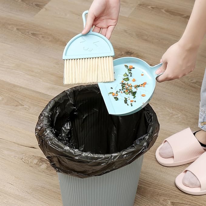 TAORANJU Small Broom and Dustpan Set, Portable Mini Dustpan and Brush Set, Lightweight Dust Pan and Brush Set, Desktop Cleaning Supplies for Tabletop, Keyboard, Small Space and Pet Areas