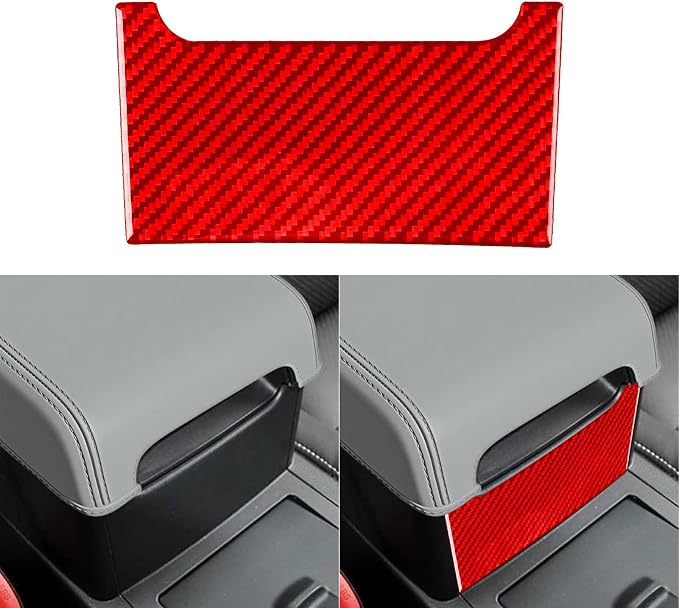 Real Carbon Fiber Trim for Toyota Camry Accessories | for 2012 2013 2014 Center Armrest Storage Box Decoration Panel Interior Thick Overlay Decal