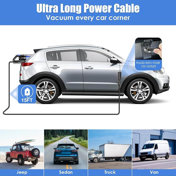 Car Cleaning Kit, Car Interior Detailing Kit with High Power Handheld Vacuum, Detailing Brush Set, Windshield Cleaner, Cleaning Gel, Complete Auto Accessories for Men, Women
