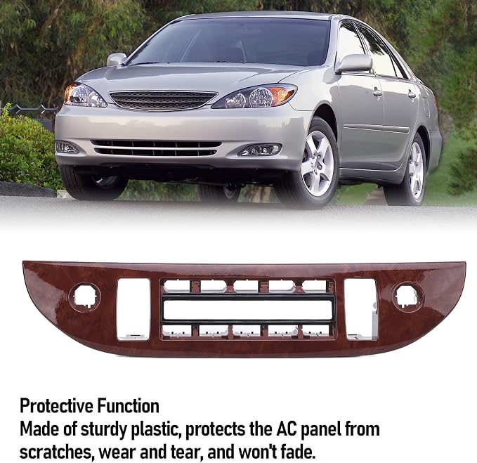 Srliya AC Climate Control Panel Cover Trim – Compatible with Toyota Camry XV30 2001–2006 Center Air Conditioning Switch Panel
