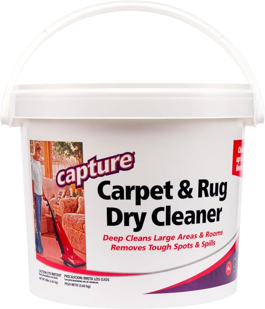 Capture Carpet & Rug Dry Cleaner: Carpet Deodorizer & Freshener Powder - Pet Odor Eliminator - Spot & Stain Remover - Fresh Natural Scent - Carpet Cleaner Powder - Dry Rug Powder Cleaner (8 lb)