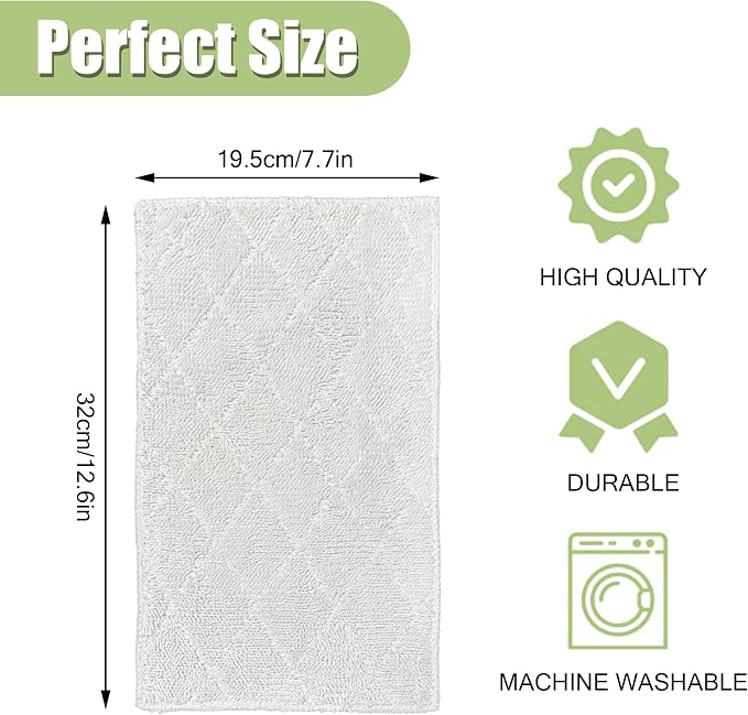 Light 'N' Easy Steam Mop Pads Replacement Reusable for S3601 S3101 S7326 7688ANB 7688ANW Floor Microfiber Cleaning Cloths(8 Pack) (8)