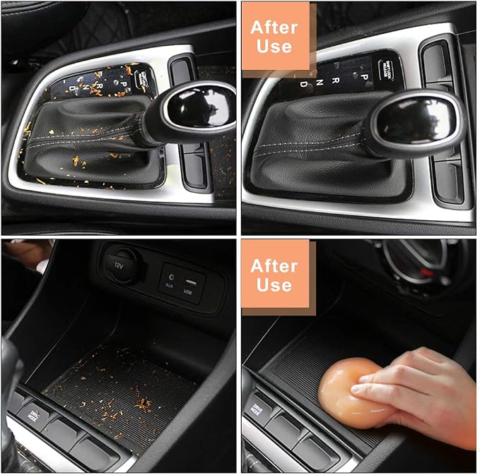 TICARVE Cleaning Gel for Car Detail Putty Car Vent Cleaner Upgrade Orange | Universal Tiny Crevices Gel, Car Interior Cleaning Putty, Auto Detail Tools, Car Dust Cleaning Mud, Keyboard Cleaner Slime