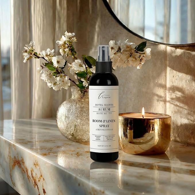 Lapew Hotel Scents Luxury Room Spray | Aurum Suite 777 | Inspired by the W Hotels | Linen Spray Air Freshener & Fabric Spray | 8 fl oz