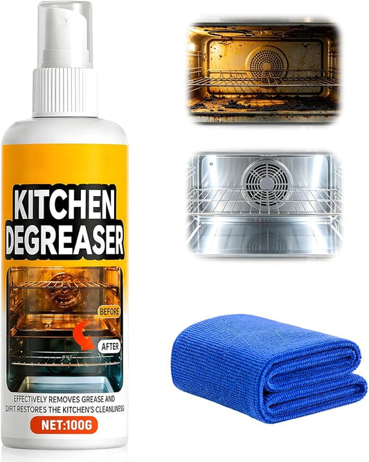 Kitchen Degreaser Spray, BBQ Grill Cleaner Spray, Heavy Duty Degreaser Spray For Outdoor Grill Oven Cleaner, Outdoor Use, Fast-Acting Grease Removal