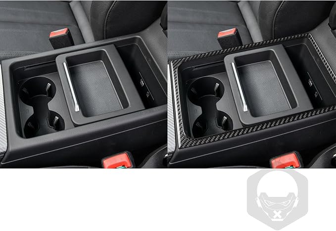 Real Carbon Fiber Trim for Audi 80A Q5 Accessories | for SQ5 2018-2025 Dash Center Console Organizer Armrest Stroage Box Frame Cover Sticker Interior Thick Overlay Decal