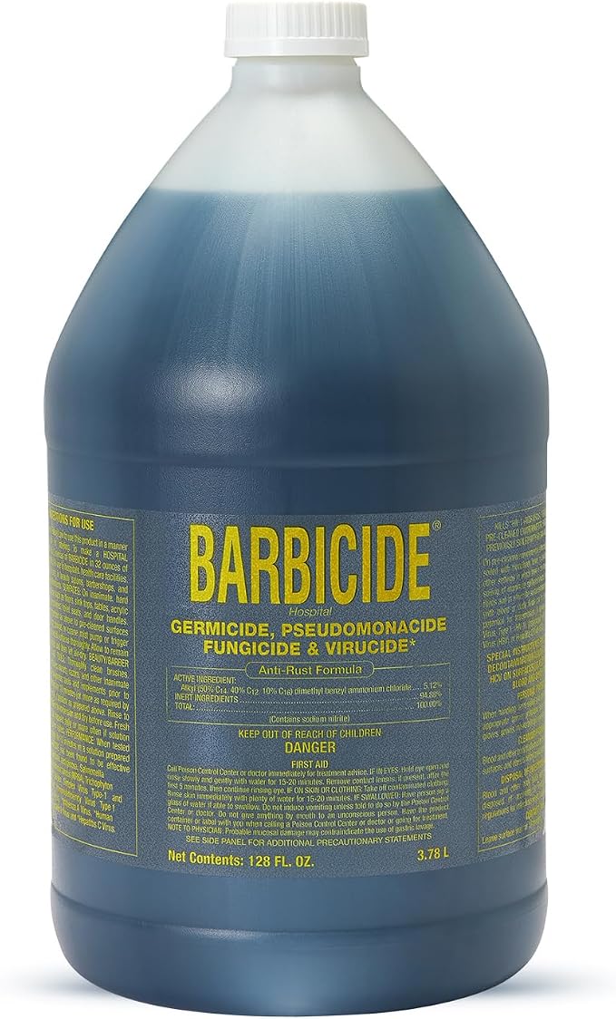 BARBICIDE Gallon Disinfectant Concentrate | EPA-Registered, Hospital-Grade Germicide for Salons & Barbershops | Anti-Rust Solution for Shears, Combs & Professional Tools | EPA-Registered