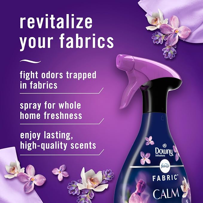 Febreze Odor-Fighting Fabric Refresher,Downy Calm and Downy April Fresh,16.9oz,(Pack of 4)