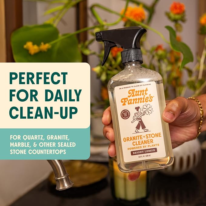 Aunt Fannie's Specialty Cleaning Spray Variety Pack, 16.9 oz, 4 Pack | Removes Smudges & Residue, Streak-Free, Safe for Appliances Marble Quartz Glass & Finished Wood, Made in the USA