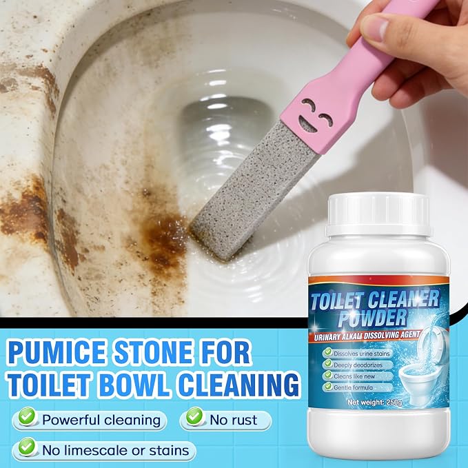 Pumice Stone for Toilet Bowl Cleaning, Toilet Cleaner, Powerfully Cleans Hard Water Rings, Calcium Buildup and Stains, Suitable for Cleaning Toilets, Bathroom