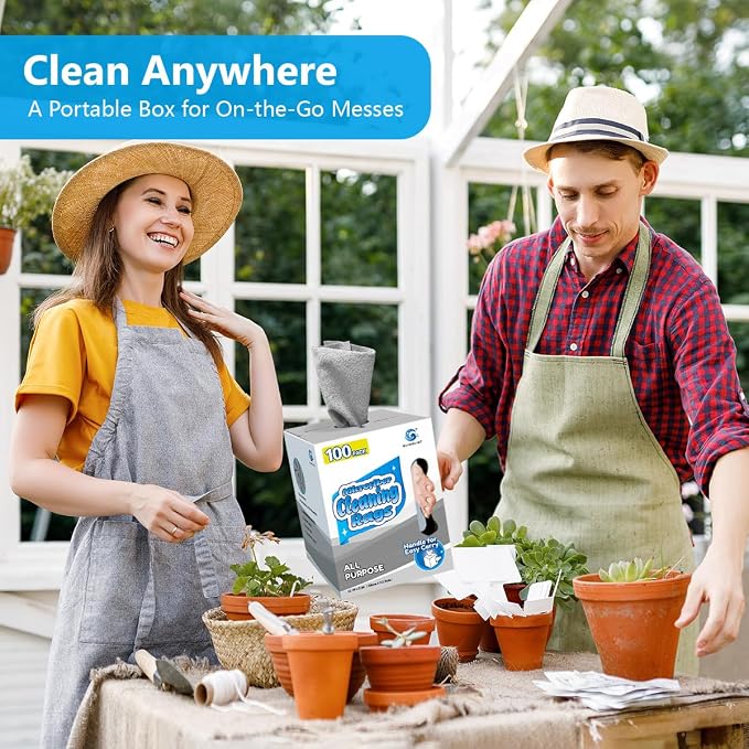 GLIMGLINT Microfiber Cleaning Cloth, 100 Pack Cleaning Rags, Lint-Free, Ultra Absorbent Reusable Paper Towels for Home, Kitchen, Car, Garage or Shop, Microfiber Rags, 11" x 9", Grey
