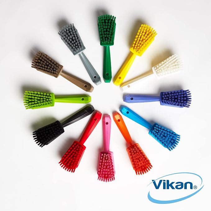 Vikan 41922 Brush,Washing,Stiff,10",PP/PBT,Green