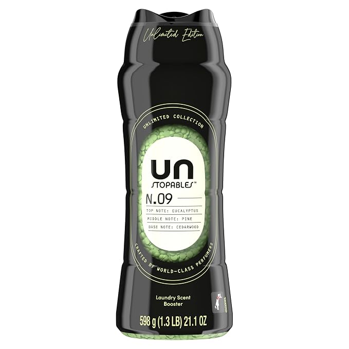 Downy Unstopables Unlimited Collection In-Wash Laundry Scent Booster Beads, No. 09, Fine Fragrance, Long-Lasting Fresh Scent Beads, 21.1 oz