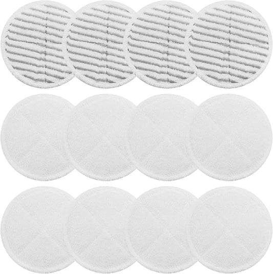 Spin Wave Mop Pads Fit for Bissell Spin Wave 20399 23157 23159 2039A 2124A 20393 2039T 2039W 20391 20395 2307 2315A Soft Scrubby Pads for Hardwood Floor Cleaning Replacement Pads(12Pack)