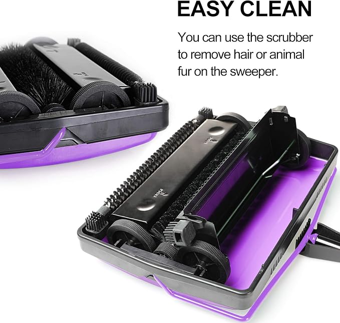Yocada Carpet Sweeper Cleaner Manual Household Sweeper Lightweight | Hand Push Non-Electric for Home Office Low&Undercoat Carpets Rugs Pet Hair Dust Scraps Paper Rubbish Cleaning with a Brush