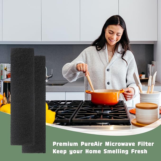 8 Pack OTRFILTER OTRFILTER1 PureAir Carbon Microwave Air Filter Replacement for Frigidaire Microwaves CGMV176NTBA/CGMV176NTDB/CGMV176NTFA/CGMV176NTWA/ FGMV155CTDA/FGMV176NTBB, Part Number 5304512502