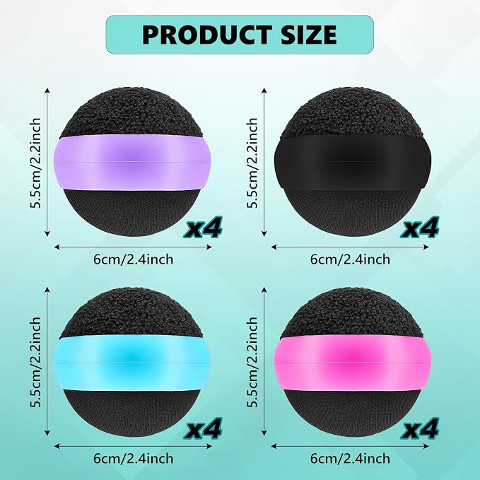 16 Pack Touch Screen Cleaner Balls Phone Cleaning Ball Microfiber Touch Car Screen Glass Cleaner for Computer Laptop Monitor Camera Lens Gift(Black,Blue,Rose Red,Purple)