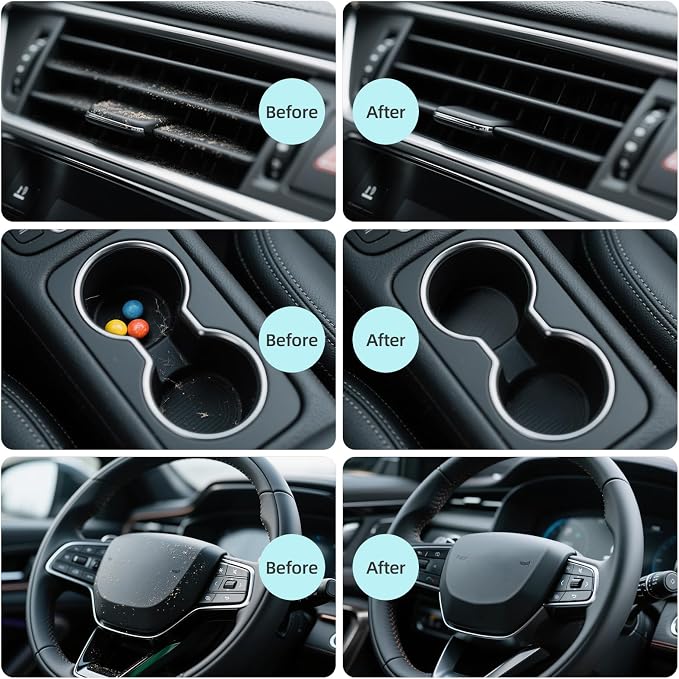 ColorCoral Keyboard Cleaning Gel Dust Cleaner Slime Car Clean Putty 2Pack | Car Cleaning Kit Dust Remover Universal Car Interior Keyboard Cleaning Kit Supplies Auto Detailing Tools Accessorie Men Women