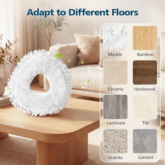 12 Pcs Replacement Mop Pads for Narwal Freo|Freo X Ultra| Freo Z10|Freo Pro | Freo Z Ultra & Freo X10 Pro Robot Vacuum & Mop, Washable Reusable Microfiber Robot Vacuum Mop Pads